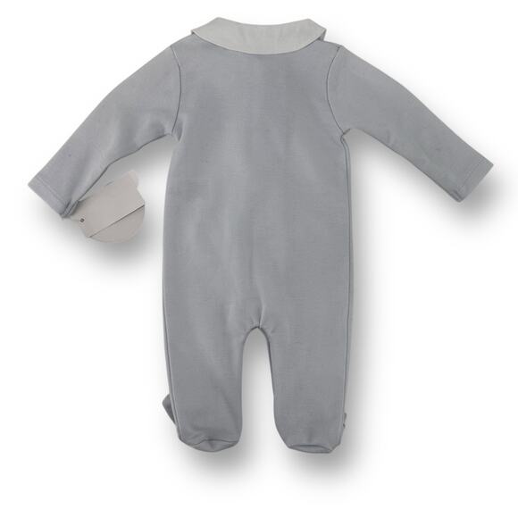 Edgehill Collection Preemie Baby Boy Coverall Lot Smocked Embroidered Dog - Picture 9 of 11